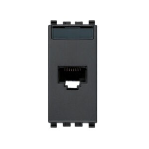 RJ45 Cat6A Netsafe UTP Интернет розетка Сив VIMAR EIKON