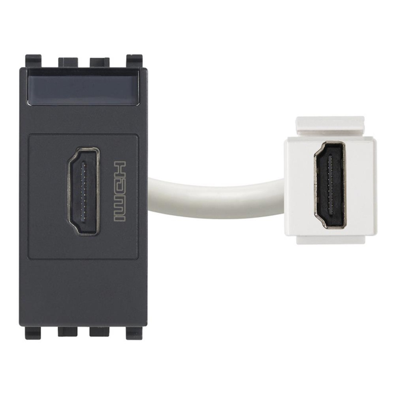 Контактен изход HDMI конектор Сив VIMAR EIKON Контактен изход HDMI конектор Сив VIMAR EIKON