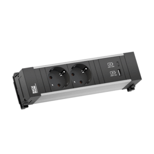 Модул за POWER FRAME 3M с 2х Шуко и USB тип A+C, цвят Черен, Bachmann