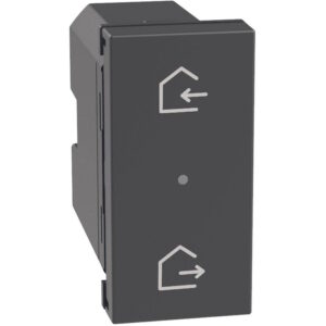 Сценариен ключ "Излизам/Прибирам се" БЕЗжичен 1 мод. Smart с Netatmo цвят Графит Light Now Bticino