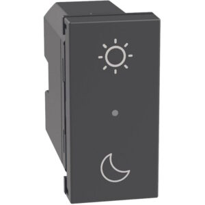 Сценариен ключ "Събуждам се/Заспивам" БЕЗжичен 1 мод. Smart с Netatmo цвят Графит Light Now Bticino