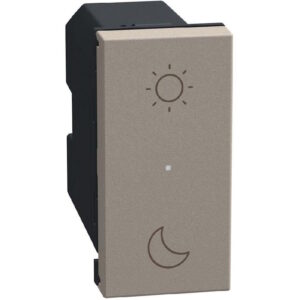 Сценариен ключ "Събуждам се/Заспивам" БЕЗжичен 1 мод. Smart с Netatmo цвят Камък Light Now Bticino