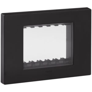 Влагозащитен капак Linea, IP55, 3M, с щипки черен Vimar