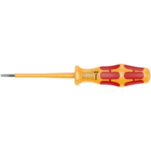 Отвертка шлиц 0.4x2.5x80, жълто-червена ръкохватка, 1060 Kraftform VDE 1000V Wera