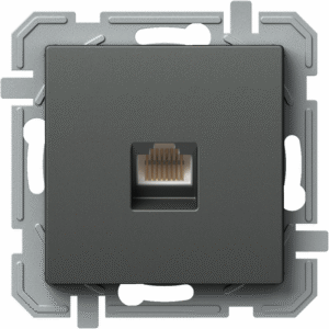 Розетка RJ45 UTP cat.5е цвят Антрацит Logiq TEM