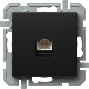 Розетка RJ45 UTP cat.5е цвят Черен Logiq TEM