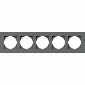 Рамка 5х цвят Антрацит Flat Logiq TEM