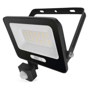 Прожектор LED 30W 4000K 3000lm 120° x 120° 20000h IP65 черен с датчик GLARO EMOS