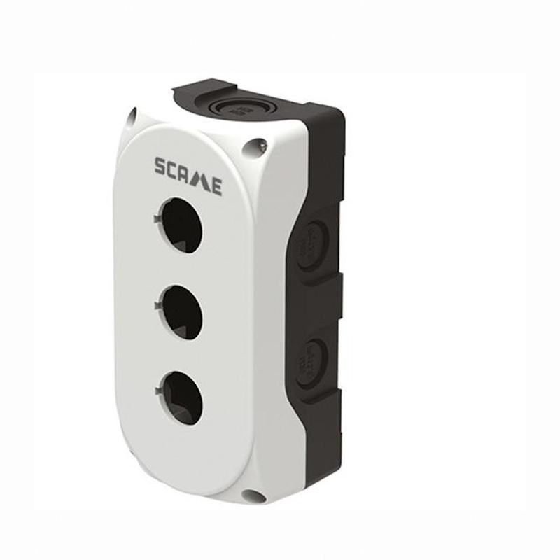 Бутониера празна с 3 отвора Ø22mm сива IP66 Compact Scame Бутониера празна с 3 отвора Ø22mm сива IP66 Compact Scame