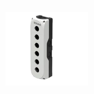 Бутониера празна с 6 отвора Ø22mm сива IP66 Compact Scame