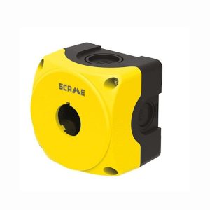 Бутониера празна с 1 отвор Ø22mm жълта IP66 Compact Scame