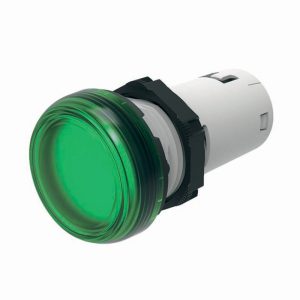 Сигнална лампа LED монолитна зелена 220...230Vac Ø22mm IP66 Compact Scame