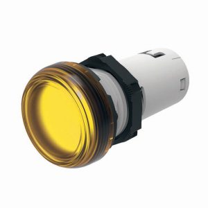 Сигнална лампа LED монолитна жълта 220...230Vac Ø22mm IP66 Compact Scame